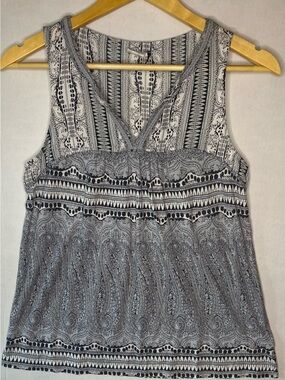 Akemi + Kin Anthropologie Paisley Boho Sleeveless Tank Top Women XS Flowy